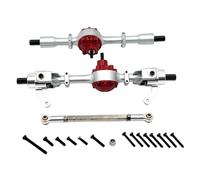 F Fityle Juego de Eje Delantero y Trasero para Coche RC 1/16, Repuesto de Puente Delantero y Trasero, Piezas de Repuesto Profesionales Resistentes, Accesorios, Plata