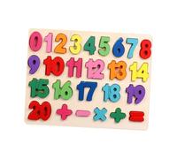 F Fityle Juego de Emparejar de Madera, Juguete de Viaje para Niños, Juguete de Desarrollo, Juguete Educativo, Regalo, Rompecabezas de Madera para Niños, 1 a 20 números