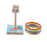 F Fityle Juego de Lanzamiento de Aros: Un Juego Interactivo para Padres Y Familias, Tanto para Interiores como para Exteriores, Conejo