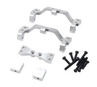F Fityle Juego de Soporte de Servo de Eje de Montaje de Asiento de Barra de Acoplamiento Adecuado para WPL C14 C24 RC Coche Vehículos sobre Orugas Repuestos - Plata