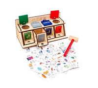 F Fityle Juegos de jardín de infantes de clasificación de basura de madera, educación preescolar de aprendizaje ambiental para niñas, niños y niños pequeños