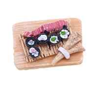 F Fityle Juegos de Juegos en Miniatura 1:12, Comida de, para Exhibición de Ventanas Artesanales, Regalo de Decoraciones de Paisaje, Sushi