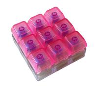 F Fityle Juguete antiestrés con Teclado, portátil y versátil, con botón mecánico, Llavero antiestrés para Viajes, Oficina, hogar y cumpleaños, Rosa, 9 Teclados