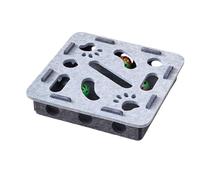 F Fityle Juguete Rompecabezas para Gatos con Bolas de Campana, Ejercicio, Juguetes de enriquecimiento para Gatos, Caja de Juego Mental, Juego de Laberinto para, Gris, Cuadrado