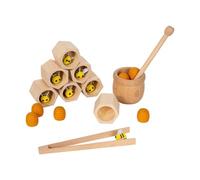 F Fityle Juguetes apilables para clasificar Colmenas, Pinzas para Abejas, Juego de combinación de Colmenas, Actividades preescolares portátiles y educativas,