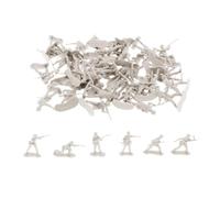 F Fityle Kit de 50 Modelos de Soldados a Escala 1/35, maqueta de Diorama, colección de Zonas de Juego, Figuras en Miniatura para niños, Figuras de minisoldados, Blanco