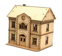 F Fityle Kit de construcción de casa de Madera en Miniatura Europea a Escala 1/72, decoración de colección DIY, Juguete de de fácil Montaje, Modelo