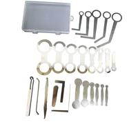 F Fityle Kit de herramientas para reparación de saxofón, ajuste de fugas, accesorios para instrumentos musicales, almohadillas planas, herramientas para