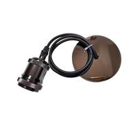 F Fityle Kit de lámpara colgante enchufable con cable de lámpara, portalámparas de aluminio vintage, portalámparas E27, kit de cable de lámpara colgante para, Negro