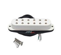 F Fityle Kit de pastilla DIY de bobina única, pieza de instrumentos musicales resistentes, accesorios de guitarra ligeros de repuesto para guitarra eléctrica, Blanco