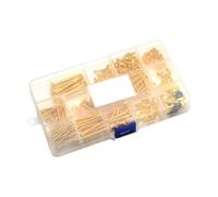 F Fityle Kit de tornillos para guitarra eléctrica, caja surtida de tornillos de montaje, pieza de luthier, herrajes para correa de guitarra, clavijas de, Oro