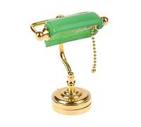 F Fityle Lámpara de Escritorio para casa de muñecas, Accesorios para casa de muñecas Vintage de aleación 1:12, lámpara LED en Miniatura para casa de muñecas,
