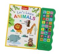 F Fityle Libro de Sonidos de en inglés Aprenda Las primeras Juguete para niños en Edad Preescolar Desarrollo del lenguaje Audiolibro, Animales Salvajes