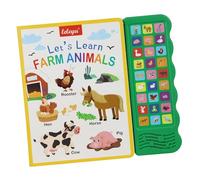 F Fityle Libro de Sonidos de en inglés Aprenda Las primeras Juguete para niños en Edad Preescolar Desarrollo del lenguaje Audiolibro, Animales de Granja