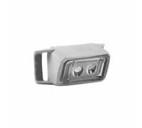 F Fityle Linterna Frontal Led Lámpara de Cabeza Faro Recargable con Modo Alto Bajo y Luz Roja Cinta Ajustable Transpirable en Nylon Apta para Ciclismo, Gris Claro