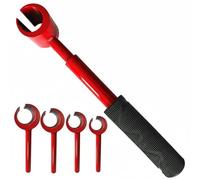 F Fityle Llave Ajustable para s Llave de Herramienta de Alineación Llave de Ajuste Metal Resistente con Intercambiables y Longitud Regulable para Instaladores Carpinteros y Reparaciones en el Hogar