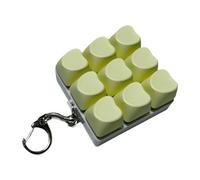F Fityle Llavero con 9 Teclas y botón para inquietarse, Bolsos, Bolsos, decoración, Ligero, portátil y Resistente, Amarillo