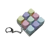 F Fityle Llavero con 9 Teclas y botón para inquietarse, Bolsos, Bolsos, decoración, Ligero, portátil y Resistente, Arcoíris