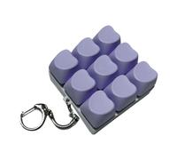 F Fityle Llavero con 9 Teclas y botón para inquietarse, Bolsos, Bolsos, decoración, Ligero, portátil y Resistente, Violeta
