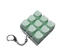 F Fityle Llavero con 9 Teclas y botón para inquietarse, Bolsos, Bolsos, decoración, Ligero, portátil y Resistente, Cian