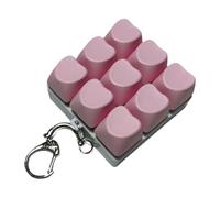 F Fityle Llavero con 9 Teclas y botón para inquietarse, Bolsos, Bolsos, decoración, Ligero, portátil y Resistente, Rosa