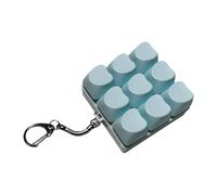 F Fityle Llavero con 9 Teclas y botón para inquietarse, Bolsos, Bolsos, decoración, Ligero, portátil y Resistente, Azul