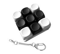 F Fityle Llavero con Teclado para, Juguete sensorial para Fiestas, Regalo para Adultos, Paredes, Ventanas, Amigos, Viajes, Blanco Negro