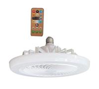 F Fityle Luz de Ventilador de Techo Base E27 velocidades de Viento Ajustables silenciosas con Controles remotos Luz de Ventilador para Sala de Estar Dormitorio, El Color