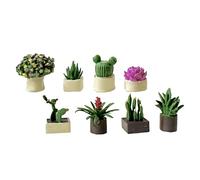 F Fityle Maceta de bonsái en Miniatura a Escala 1/64, pequeña vegetación Artificial, Adorno de Resina para micropaisaje, decoración para casa de muñecas.