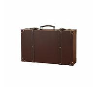 F Fityle Maleta Vintage Caja Estuche Baúl Decorativo Retro con Detalles Auténticos y de Cierre Práctico para Guardar Objetos Pequeños Adecuado para Decoración, 1120 Brown L