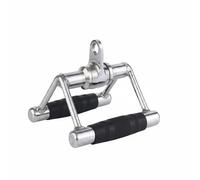 F Fityle Mango para Equipo de Ejercicio Asa Metálica en Forma Adaptador para Máquinas de Cable Barra con Soporte Seguro Opción Estable para Ejercicios de , Mango En V Recubierto De Goma con Giro