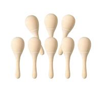 F Fityle Maracas de madera pintadas a mano, sonajeros de percusión de mano con sonido claro para decoración artesanal, Fiesta, Festival, Baby Shower, 8 Uds, S