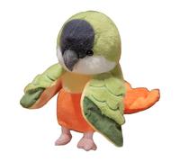 F Fityle Marionetas de Mano de Loro, Peluche de Loro, Juguete de pájaro Suave para enseñar Juegos de rol, narración de Cuentos, Verde Y Naranja