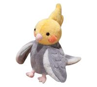 F Fityle Marionetas de Mano de Loro, Peluche de Loro, Juguete de pájaro Suave para enseñar Juegos de rol, narración de Cuentos, Amarillo Y Gris