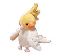 F Fityle Marionetas de Mano de Loro, Peluche de Loro, Juguete de pájaro Suave para enseñar Juegos de rol, narración de Cuentos, Amarillo Y Blanco