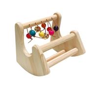 F Fityle Mecedora para pájaros, Percha de Juguete, Perchas para Loros, Ejercicio, Resistente, único, Juguete de Madera para Loros, Soporte de Juego para