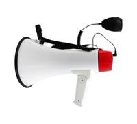 F Fityle Megáfono portátil con Altavoz y Amplificador, Regalo multifunción para Adultos con alertas de Alarma y Volumen Ajustable para Hockey en Interiores, Rojo con Micrófono de Mano