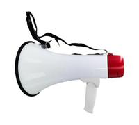 F Fityle Megáfono portátil con Altavoz y Amplificador, Regalo multifunción para Adultos con alertas de Alarma y Volumen Ajustable para Hockey en Interiores, Rojo Sin Micrófono de Mano