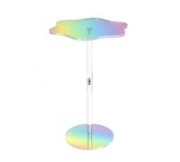 F Fityle Mesa Auxiliar Mesa Lateral Estructura Moderna con Tablero de 7 Mm y Cuerpo Acrílico Irisado Pieza Ligera Que Aporta Claridad Visual Adecuada para Salón Dormitorio Lectura Rincón de Sofá