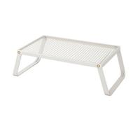 F Fityle Mesa Auxiliar Plegable Mesa Lateral Mesa Baja Mesa Portátil Plegado Plano y Transporte Cómodo Diseño Decorativo Moderno Adecuada para Suelo Ventana, 60cm X 30cm X 28cm, Blanco