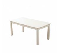 F Fityle Mesa Infantil Sólida Madera para Actividades Escritorio Estudio Superficie Creativa Niños Mesa Juego Rectangular con Esquinas Redondeadas Adecuada, Blanco, 120 60 52cm