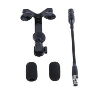 F Fityle Micrófono de cuello de cisne y clip Instrumento Micrófono Conjunto de micrófono de instrumentos musicales flexibles con kit de clip para transmisión, 4 Pin Normal