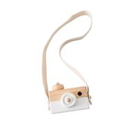 F Fityle Mini cámara de Madera, Juguete de simulación, Regalo Premium, Decorativo, único, con Correa para Colgar en el Cuello, Accesorios para fotografías para, Blanco