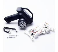 F Fityle Mini Coche RC Vehículo Miniatura Auto Teledirigido Juguete Plástico Función Alta Velocidad con Motor Potente y Carga USB Adecuado para Interiores, Color to 1, 1 32
