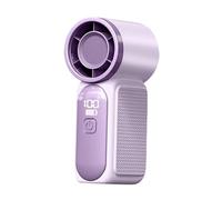 F Fityle Mini Ventilador portátil de Mano, silencioso, Personal, pequeño, Compacto, 18 Horas de Funcionamiento, 100 velocidades Ajustables para Maquillaje, Violeta