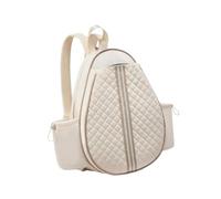 F Fityle Mochila de Tenis Multifuncional Resistente al Agua con Correa Ajustable para el Hombro, Ideal para Tenis, Pickleball y Entrenamiento de competición, Beige