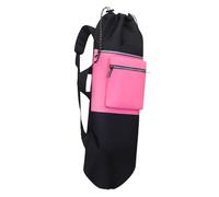 F Fityle Mochila para patineta, Bolsa para patineta, Gran Capacidad, portátil, Multifuncional, para Longboard, Bolso de Mano para Viajes al Libre, Negro Y Rosa Rojo.