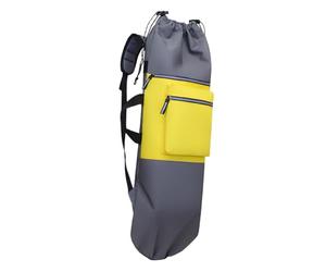 F Fityle Mochila para patineta Ligera de Gran Capacidad con Cierre de cordón y Correas Ajustables para Deportes al Libre, Gris