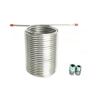F Fityle Mosto por con serpentín Acero Inoxidable 304 para Transferencia líquidos, proyectos Bricolaje y Aplicaciones, con Conector
