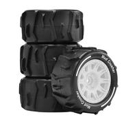 F Fityle Neumáticos RC a Escala 1/18, Ruedas de Playa para Nieve, Repuesto de 4 mm, Orificio de Montaje, neumáticos de RC, Piezas de reparación, Blanco